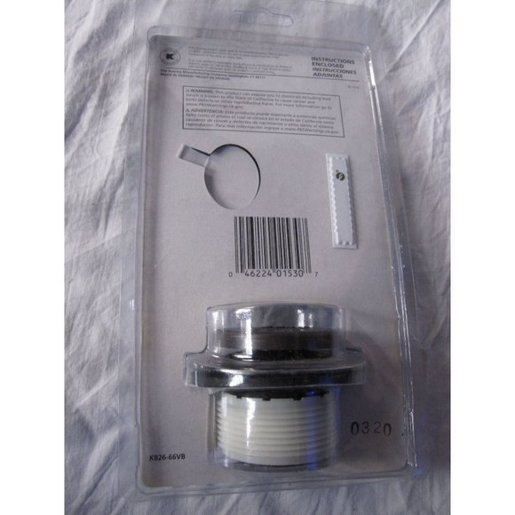 Kenney Oil Rubbed Bronze Finish Foot Lok Stop Trim Kit Bath Tub Drain K826-66VB - Picture 2 of 2